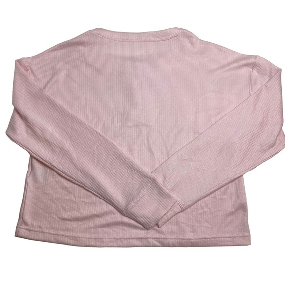 Jenni Long Sleeve Pajama Top Bundle Ribbed Henley Parfait Pink & Navy XS New - Picture 6 of 11